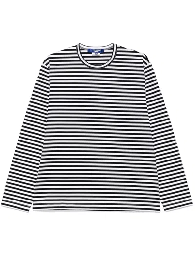 Junya Watanabe Long-sleeved Striped Cotton T-shirt