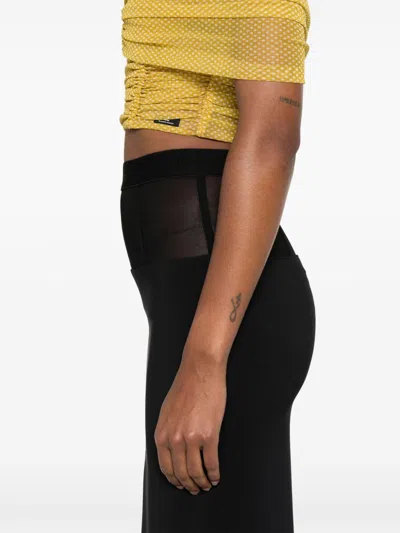Elisabetta Franchi Fitted Black Midi Skirt