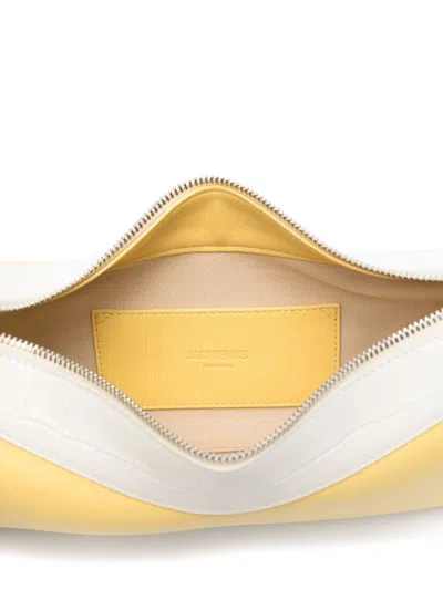 Jacquemus 'le Grand Bisou Perle' Yellow Shoulder Bag With Adjustable Shoulder Strap And Front Logo