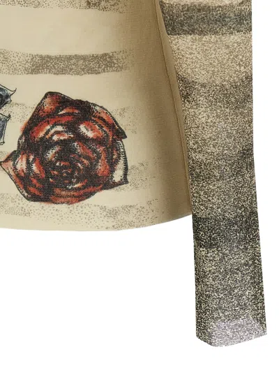 Jean Paul Gaultier Tattoo Mariniere Mesh Long-sleeve Top