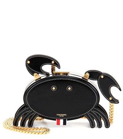 Shop Thom Browne Crab Leather Shoulder Shoulder Bag