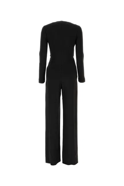 Alberta Ferretti Alberta Ferreti Black Acetate Blend Jumpsuit