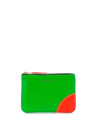 Comme Des Garçons Wallet Raffia Zip Wallet In Blue