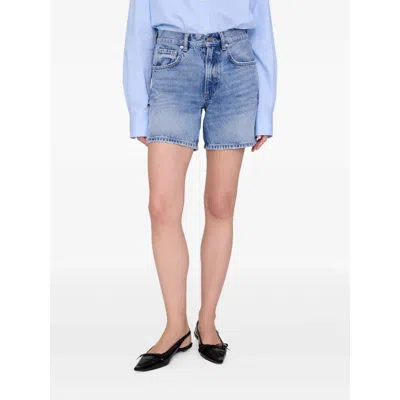 Anine Bing Denim Shorts With Multiple Pockets
