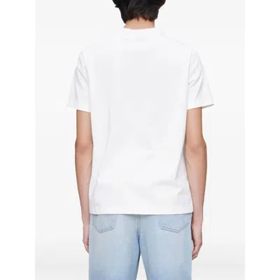 Apc A.p.c. A.p.c. White T-shirt With Embroidered Logo
