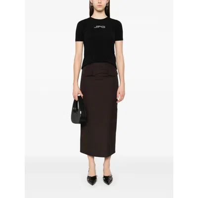 Jean Paul Gaultier Women Stretch Cotton T-shirt In Black