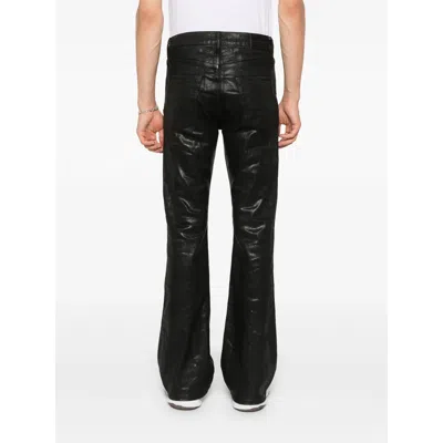 Purple Brand Coated-finish Bootcut Jeans In Black
