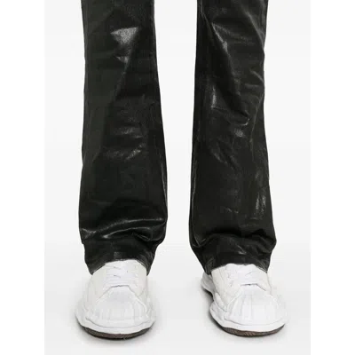 Purple Brand Coated-finish Bootcut Jeans In Black