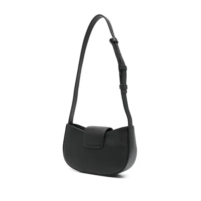 Ferragamo Gabry Black Calf Leather Shoulder Bag