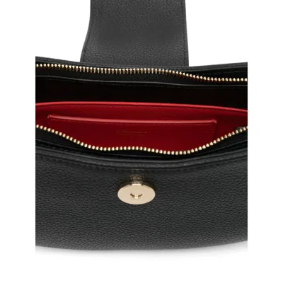 Ferragamo Gabry Black Calf Leather Shoulder Bag