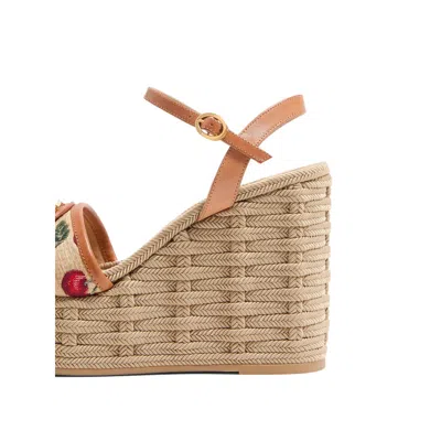 Valentino Natural Logo Wedges