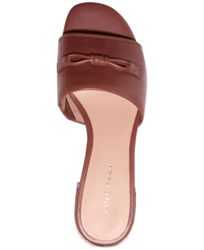 Cole Haan Cailyn Bow Mule Leather Sandal In Brown