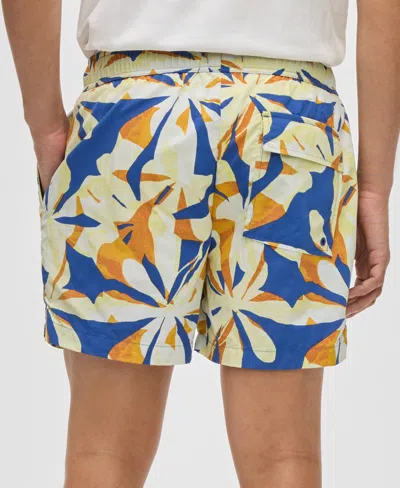 Mode Of One Men's Floral Tones Regular-fit Printed Swim Trunks, Exclusively At Macy's In Multi
