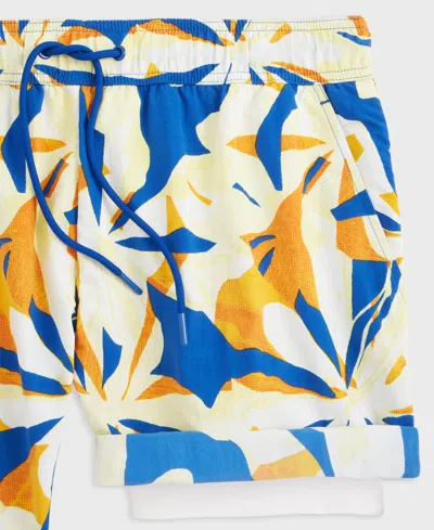 Mode Of One Men's Floral Tones Regular-fit Printed Swim Trunks, Exclusively At Macy's In Multi