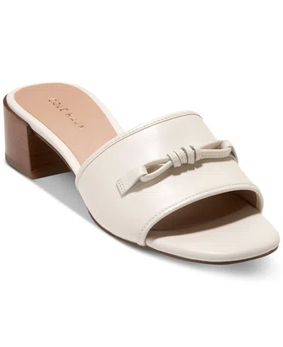 Cole Haan Cailyn Bow Mule Leather Sandal In Neutral