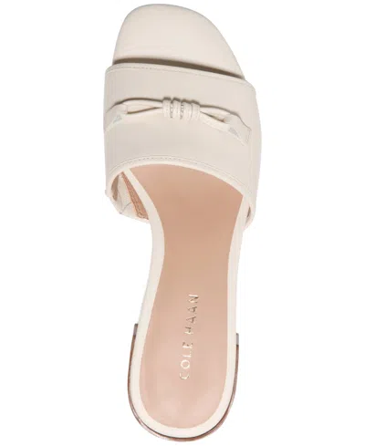 Cole Haan Cailyn Bow Mule Leather Sandal In Neutral