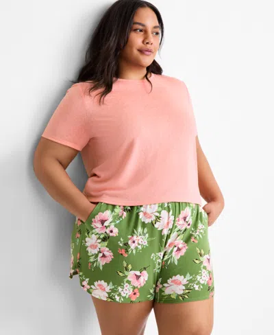 Macy's Women's Relaxed-fit Short-sleeve Tee Xs-3x, Exclusively At  In Pink