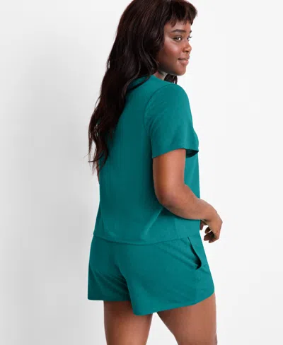 Macy's Women's Relaxed-fit Short-sleeve Tee Xs-3x, Exclusively At  In Green