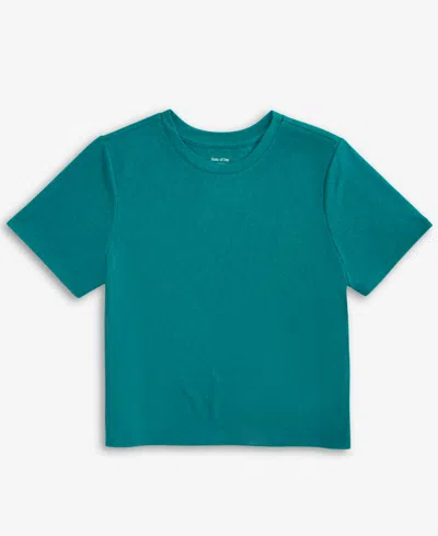 Macy's Women's Relaxed-fit Short-sleeve Tee Xs-3x, Exclusively At  In Green