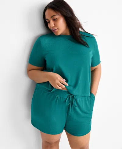 Macy's Women's Relaxed-fit Short-sleeve Tee Xs-3x, Exclusively At  In Green