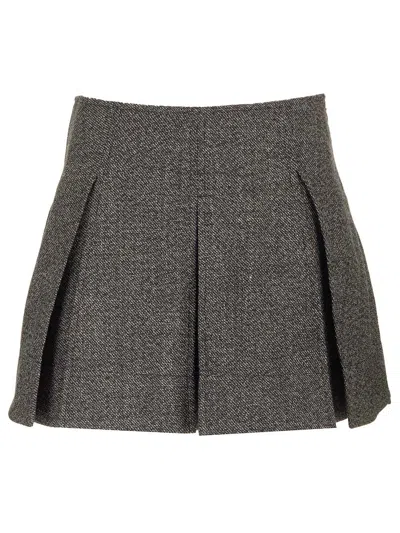 Durazzi Milano Pleated Mini Skirt Skirts Black In Multi