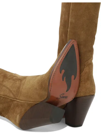 Sonora 90mm Suede Pointed-toe Boots In Brown