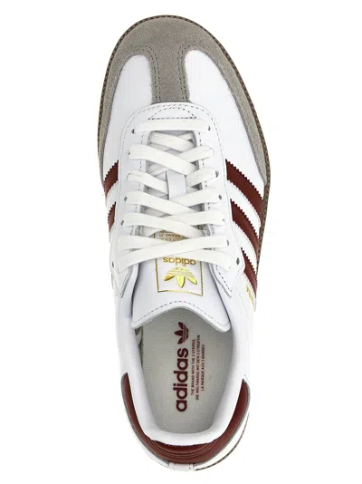 Adidas Originals Womens Putty Grey Maroon Gold M Samba Og Leather Low-top Trainers