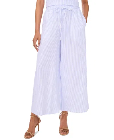 Sam & Jess Women's Drawstring Pull-on Wide-leg Pants In White