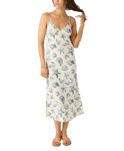 O'neill Luana Seashell Print Midi Slipdress In White