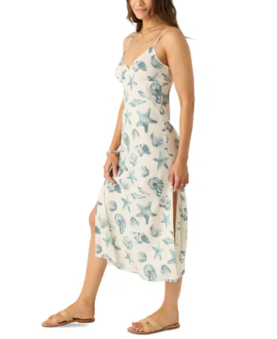 O'neill Luana Seashell Print Midi Slipdress In White