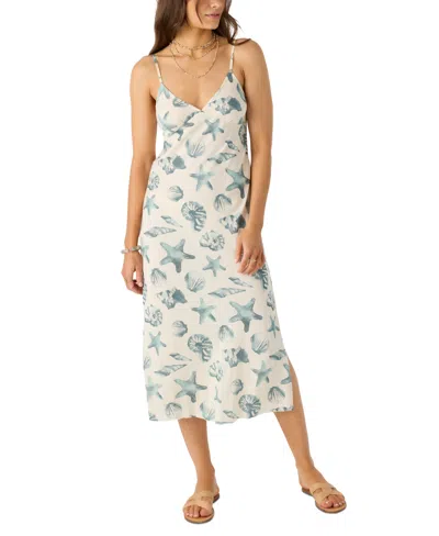 O'neill Luana Seashell Print Midi Slipdress In White