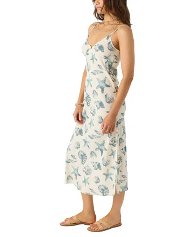 O'neill Luana Seashell Print Midi Slipdress In White