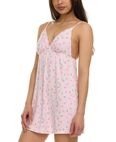 Flora By Flora Nikrooz Women's Jinny Cherries-print Chemise In Pink
