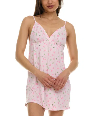 Flora By Flora Nikrooz Women's Jinny Cherries-print Chemise In Pink