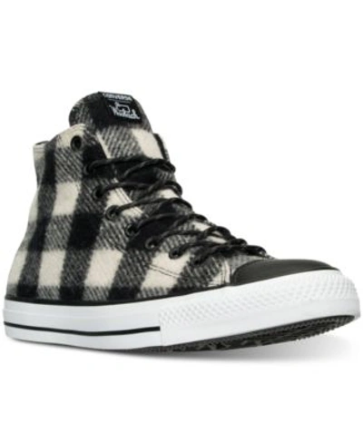 Converse Men's Chuck Taylor All Star Hi Woolrich Casual Sneakers In White/black/white