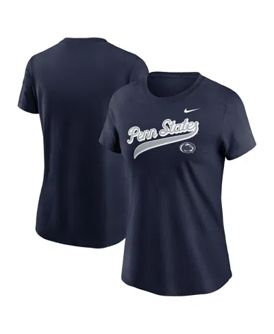 Nike Penn State Athletic Prep Arch Local Script  Women's College T-shirt In Blue