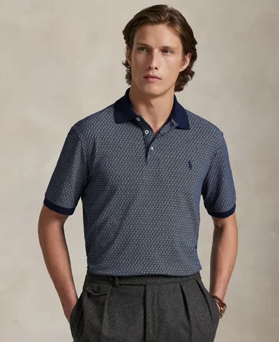 Polo Ralph Lauren Men's Classic-fit Stretch Mesh Polo Shirt In Blue
