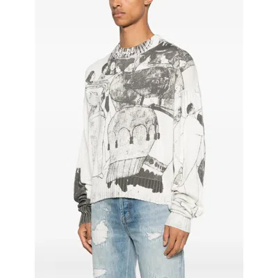 Enfants Riches Deprimes The Ballroom Dance Knitted Sweater In White