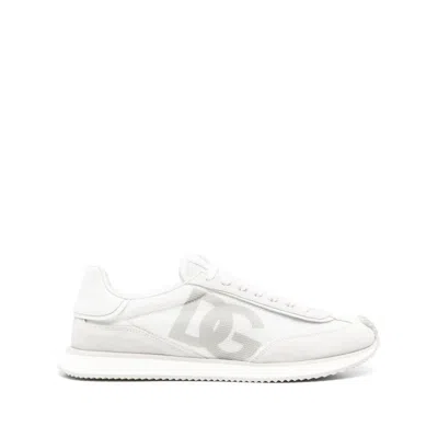 Dolce & Gabbana Cushion Sneaker In Mixed Materials Color White