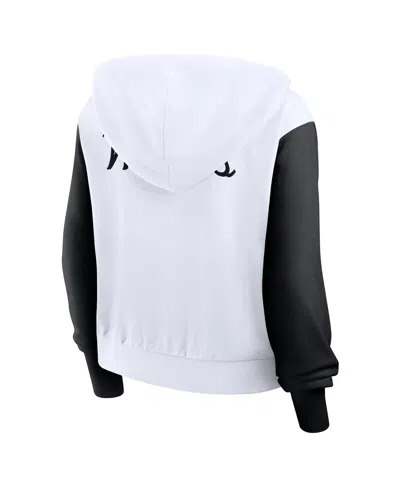 Nike White Kentucky Wildcats Cropped Beyond Capability Color-block Script Full-zip Hoodie In Multi