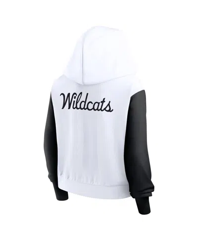 Nike White Kentucky Wildcats Cropped Beyond Capability Color-block Script Full-zip Hoodie In Multi