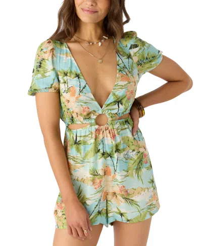 O'neill Juniors' Morena Deep V-neck Romper In Multi