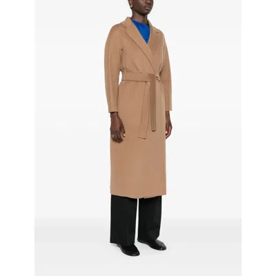 S Max Mara Livia Belted Wool Long Coat