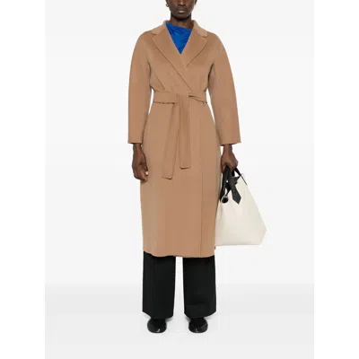 S Max Mara Livia Belted Wool Long Coat