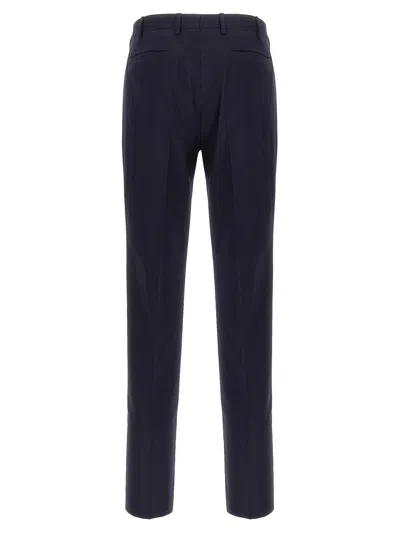 Pal Zileri Wool Trousers With Back Pockets And Belt Loops