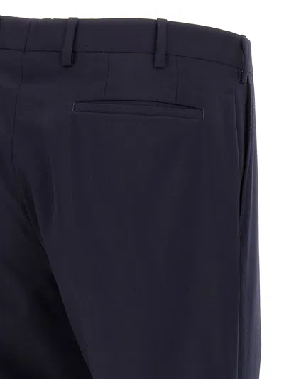 Pal Zileri Wool Trousers With Back Pockets And Belt Loops