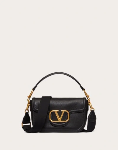 Valentino Garavani Black Loc Leather Shoulder Bag