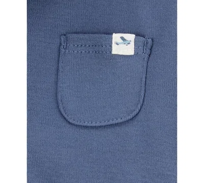 Carter's Baby Boys Cotton Little Character Set Hooded Cardigan, Barn-print Bodysuit & Striped Pants, 3 Piece