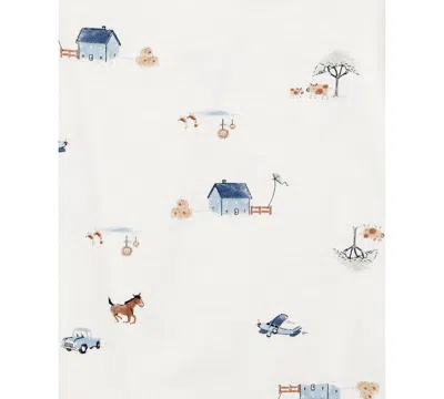 Carter's Baby Boys Cotton Little Character Set Hooded Cardigan, Barn-print Bodysuit & Striped Pants, 3 Piece