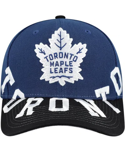 Mitchell & Ness Men's Blue/black Toronto Maple Leaf's Underarch Two-tone Pro Crown Snapback Hat